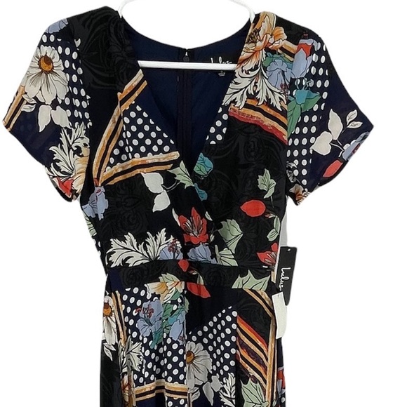 LULU’S NWT ALL MIXED UP FLORAL PATTERN MAXI DRESS SMALL BLUE WHITE MIX PRINTED - Picture 3 of 7